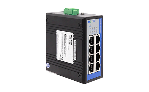 工業迷你網絡交換機_UT-6408C 8口百兆非網管小型以太網交換機